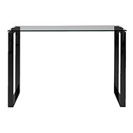 Dining / storage table Tracy, 110 cm, smoked glass / black - Dining Table