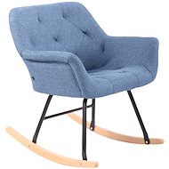 Rocking chair Giovanni textile blue - Armchair