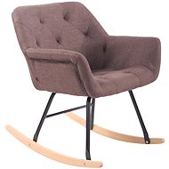 Rocking chair Giovanni textile brown - Armchair
