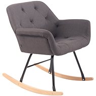 Rocking chair Giovanni textile dark gray - Armchair