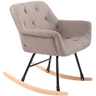 Rocking chair Giovanni textile taupe - Armchair