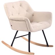 Rocking chair Giovanni textile cream - Armchair
