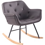 Rocking chair Giovanni leather brown - Armchair