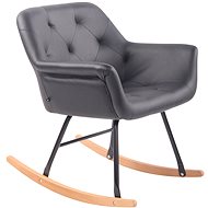 Rocking chair Giovanni leather black - Armchair