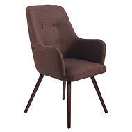 Armchair with armrests Aros textile, walnut legs - Armchair