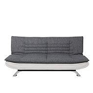 Sofa with folding backrest Sharon, 196 cm, white / gray - Couch