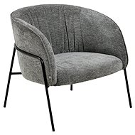 Armchair with metal base Dino, anthracite - Armchair