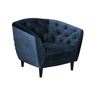 Armchair with Megan armrests, blue - Armchair