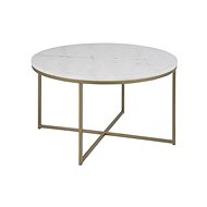 Alma Round Coffee Table, 80cm, Gold - Coffee Table