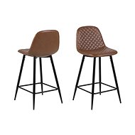 Bar chair Wanda (SET 2 pcs), cognac - Bar Stool