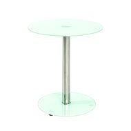 Thea Side Table, 51cm, Milk Glass - Side Table