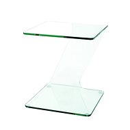 Bedside Table Felix II, 51cm, Clear Glass - Night Stand