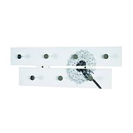 Dande Wall Coat Rack, 21cm, White/Grey - Coat Hanger