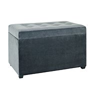 Bench with Storage Space Rubby, 42cm, Grey - Bench