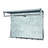 Wall Coat Rack with Arnie Hooks, 60cm, Chrome/Concrete - Hall Set