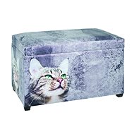 Bench with Storage Space Catty, 42cm, Grey - Bench