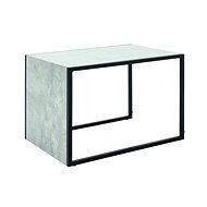 Vickie Side Table, 38cm, Concrete/Black - Side Table