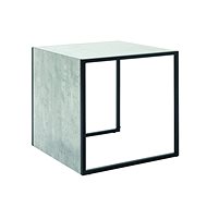 Vickie side table, 45 cm, concrete / black - Side Table