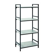 Vickey Shelf Unit, 140cm, Concrete/Black - Shelving Unit