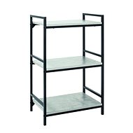 Vickey Shelf Unit, 100cm, Concrete/Black - Shelving Unit