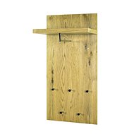 Wall Coat Rack with Logan Shelf, 100cm, Oak - Hall Set