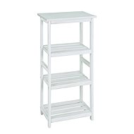 Rack with 4 Shelves Yuri, 87cm, White - Shelving Unit