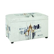 Bench with Storage Space New York, 42cm, Cream - Bench
