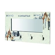 New York Wall Coat Rack, 52cm, Cream - Coat Hanger