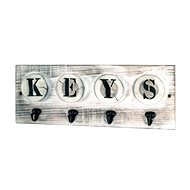 Gabe Key Hanger, 18cm, Cream/White - Key Holder