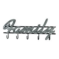 Famo Wall Coat Rack, 23cm, Black/Silver - Coat Hanger