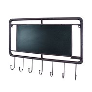 Wall Coat Rack with Chalk Board, 65cm, Brown - Coat Hanger