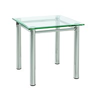 Embu Side Table, 42cm, Clear Glass - Side Table
