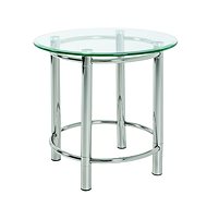 Embu Side Table, 55cm, Clear Glass - Side Table