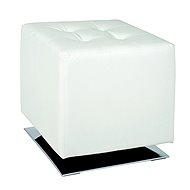 Josiah Stool, 42cm, chrome/cream white - Stool