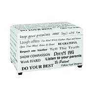 Slogana Bench, 65cm, White/Black - Bench