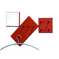 Jordon Wall Hanger, Set of 4 Pieces, 15cm, Red - Coat Hanger