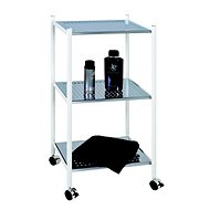 Sven Rack with 3 Shelves, 77cm, White/Silver - Shelving Unit
