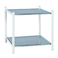 Shelf with 2 Sven Shelves, 41cm, White/Silver - Shelving Unit