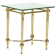 Side table Birge I., 53 cm, gold / clear - Side Table