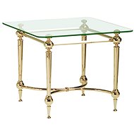 Birge coffee table, 56 cm, gold / clear - Coffee Table