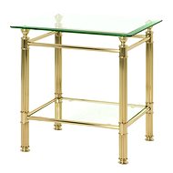 Side table Enar II., 53 cm, gold / clear - Side Table