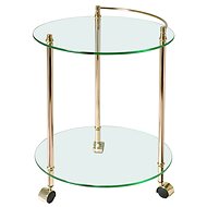 Serving table Lydia, 60 cm, gold - Food Serving Trolley