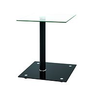 Shiloh Side Table, 52cm, Clear/Black - Side Table