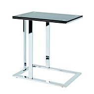 Jermaine Coffee Table, 58cm, Black/Chrome - Coffee Table