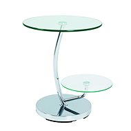 Damaro Coffee Table, 55cm,Clear / Chrome - Coffee Table