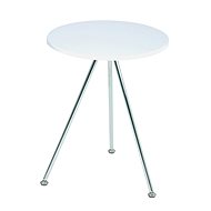 Sutton Coffee Table, 52cm, White/Chrome - Coffee Table
