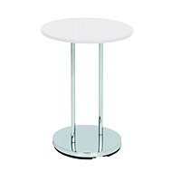 Raymond side table, 55 cm, white / chrome - Side Table