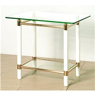 Terrell Coffee Table, 42cm, White/Gold - Coffee Table