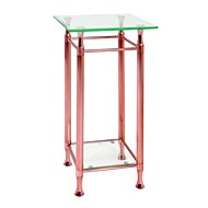 Maddux Side Table, 72cm, Clear/Copper - Side Table