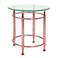 Maddux Side Table, 52cm, Clear/Copper - Side Table